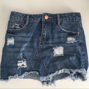 Dark Jean Skirt